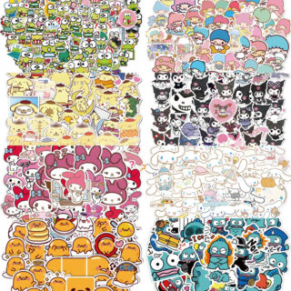 25/50 Count - Random Hello Kitty and Friends Japanese Character Vinyl Stickers (A)