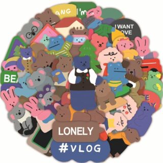 25/50 Count - Pastel Animal Pack 2 Random Vinyl Stickers