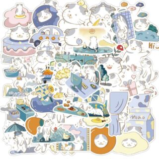 25/50 Count - Cat Neko Random Vinyl Stickers