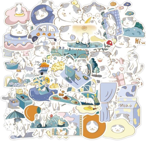 25/50 Count - Cat Neko Random Vinyl Stickers