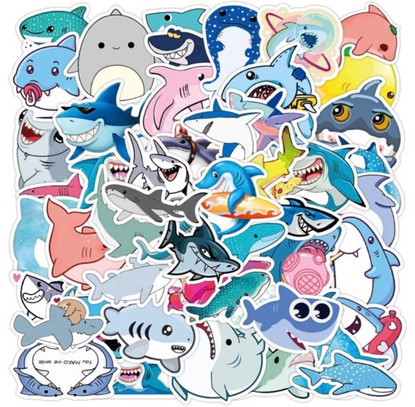 25/50 Count - Shark Pack Random Vinyl Stickers