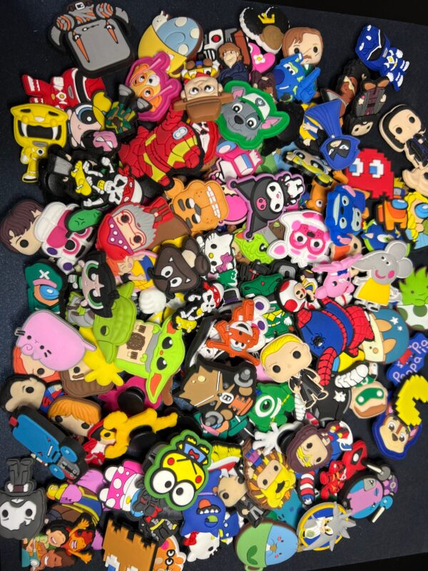 25 RANDOM Character Shoe Charms - Soft PVC