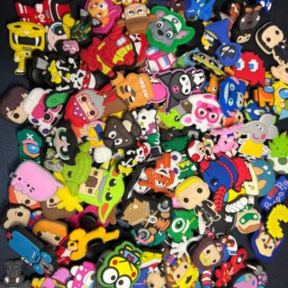 25 RANDOM Character Shoe Charms - Soft PVC