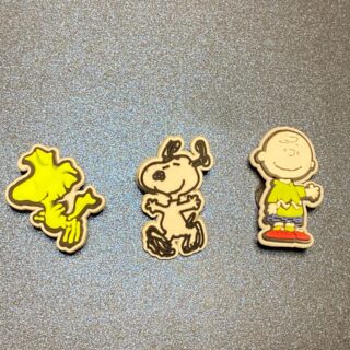 3PC Charlie Brown Snoopy Woodstock Soft PVC Shoe Croc Charms Set A