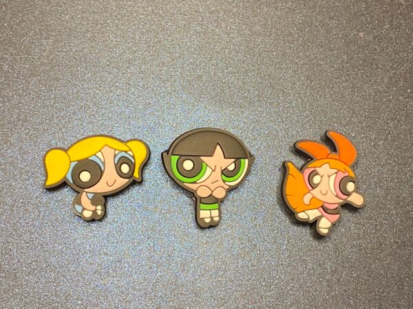 Power Puff C Pack - 3PC Soft PVC Shoe Croc Charms