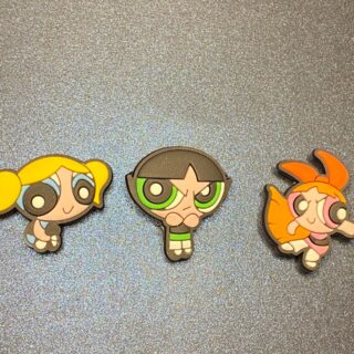 Power Puff C Pack - 3PC Soft PVC Shoe Croc Charms