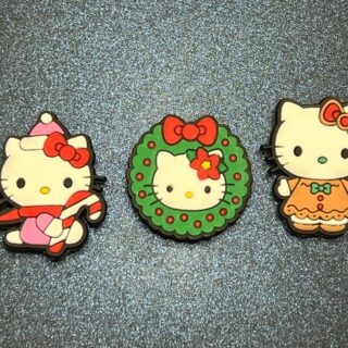 Hello Kitty Christmas 3PC Soft PVC Shoe Charms