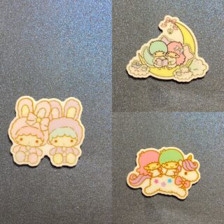 Twin Stars 3PC Shoe Charms - RESIN