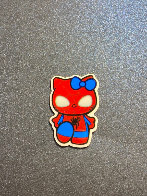 Hello Kitty Captain America, Loki, Spiderman 3PC Shoe Charms - RESIN - Image 2