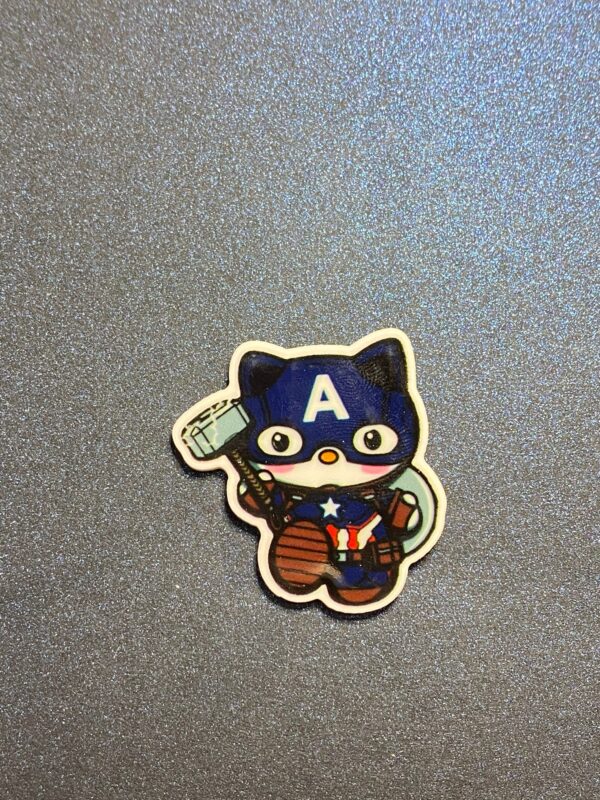 Hello Kitty Captain America, Loki, Spiderman 3PC Shoe Charms - RESIN - Image 3