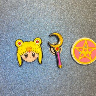 Sailor Moon, Wand, Symbol 3PC Soft PVC Shoe Croc Charms