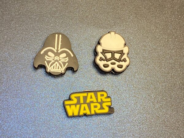 Star Wars Logo, Darth Vader, Storm Trooper 3PC Soft PVC Shoe Croc Charms