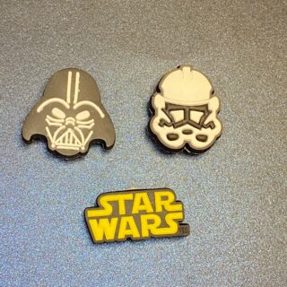 Star Wars Logo, Darth Vader, Storm Trooper 3PC Soft PVC Shoe Croc Charms