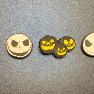 Nightmare Before Christmas Jack and Pumpkin 3PC Soft PVC Shoe Croc Charms