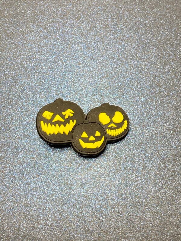 Nightmare Before Christmas Jack and Pumpkin 3PC Soft PVC Shoe Croc Charms - Image 3