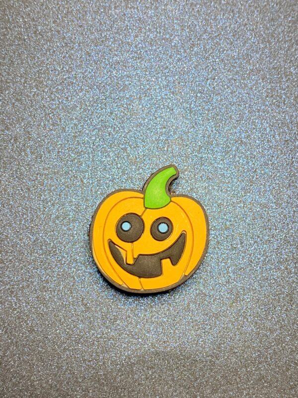 Silly Pumpkin, Spider, Skull Bone Halloween 3PC Soft PVC Shoe Croc Charms - Image 3