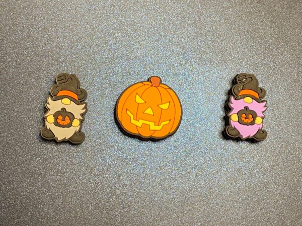 Halloween Pumpkins 3PC Soft PVC Shoe Croc Charms