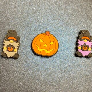 Halloween Pumpkins 3PC Soft PVC Shoe Croc Charms