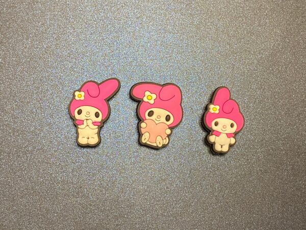 My Melody 3PC Pack Soft PVC Shoe Croc Charms