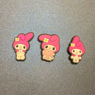 My Melody 3PC Pack Soft PVC Shoe Croc Charms