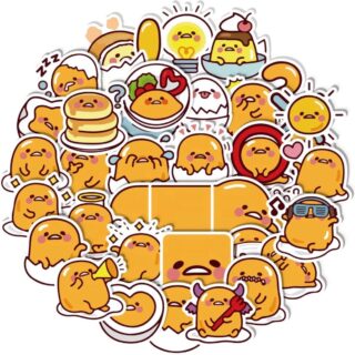 40 Count - Random Gudatama Character Vinyl Stickers