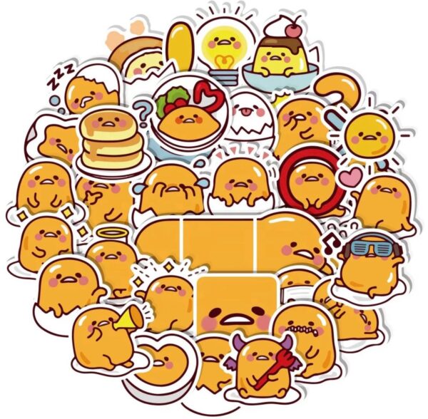 40 Count - Random Gudatama Character Vinyl Stickers