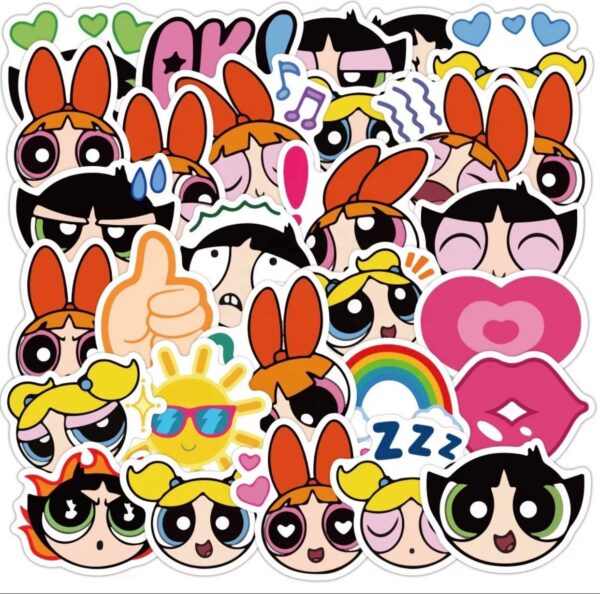 40 Count - Random Powerpuff Character Vinyl Stickers