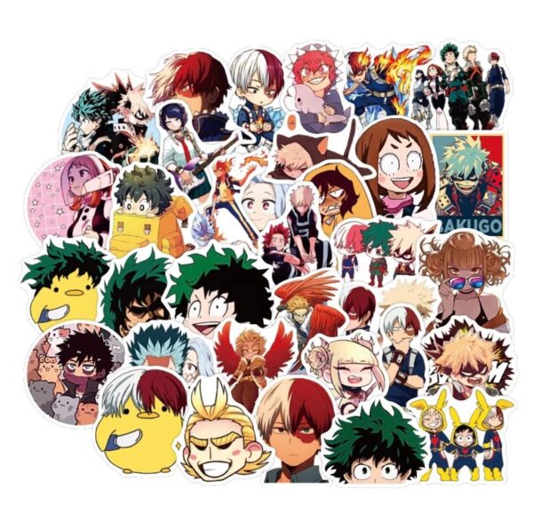 40 Count - Random My Hero Academia Character Vinyl Stickers
