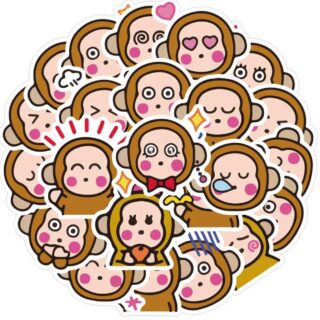 40 Count - Random Monkichi Character Vinyl Stickers