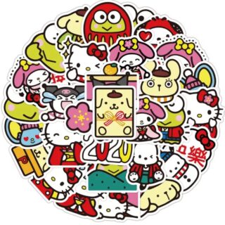 40 Count - Random Japanese Character Vinyl Stickers