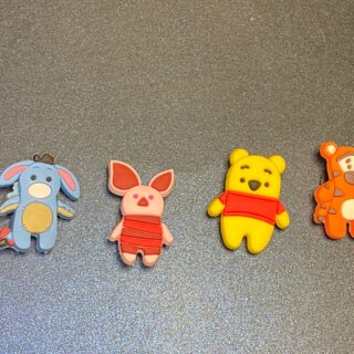 Winnie the Pooh 4PC Soft PVC Shoe Croc Charms