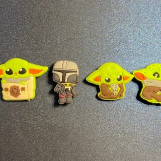 4PC Mandalorian and Baby YodaShoe Charms - Soft PVC