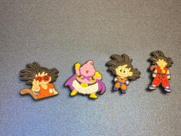 4PC Dragon Ball Goku Majin Buu Shoe Charms - Soft PVC