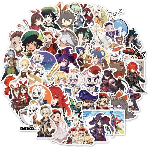 50 Count - Random Genshin Impact Vinyl Stickers