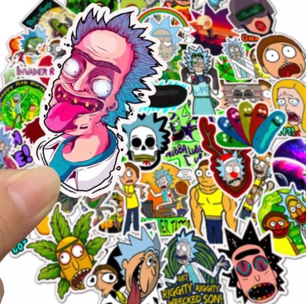 50 Count - Random Rick & Morty Vinyl Stickers - Image 3