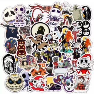 50 Count - Random Character Vinyl Stickers Jack Nightmare Before Christmas