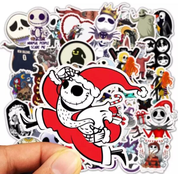 50 Count - Random Character Vinyl Stickers Jack Nightmare Before Christmas - Image 2