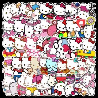 50 Count - Random Japanese Character Vinyl Stickers