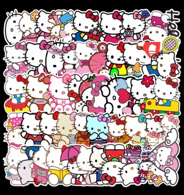 50 Count - Random Japanese Character Vinyl Stickers