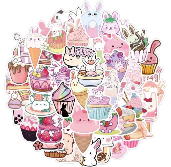 50 Count - Random Japanese Character Vinyl Stickers