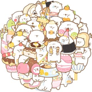 50 Count - Random Japanese Character Vinyl Stickers