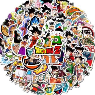 50 Count - Random Dragon Ball Character Vinyl Stickers