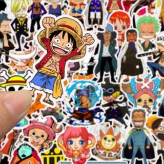 50 Count - Random One Piece Character Vinyl Stickers