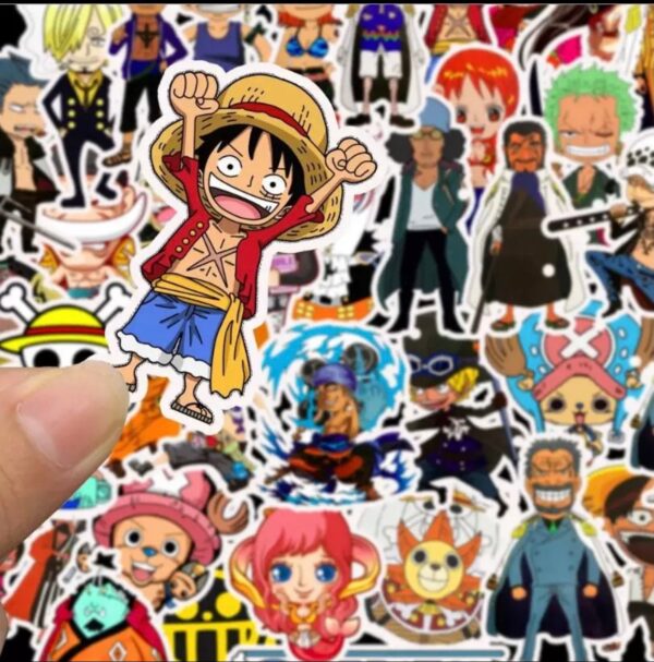 50 Count - Random One Piece Character Vinyl Stickers