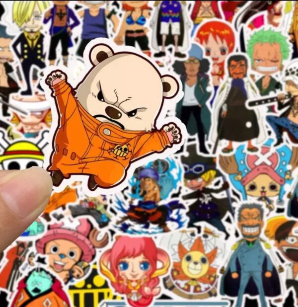 50 Count - Random One Piece Character Vinyl Stickers - Image 2
