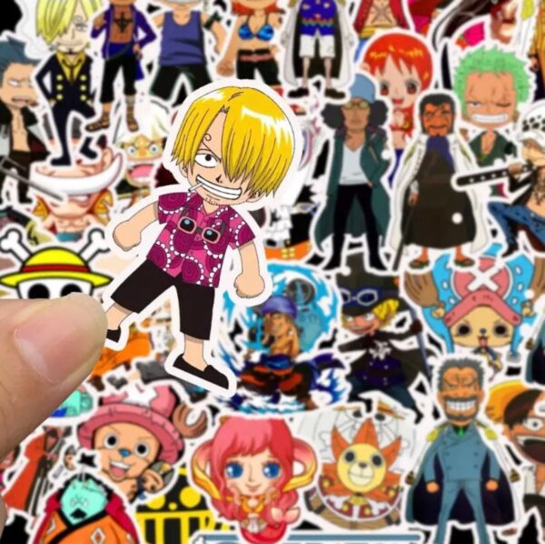 50 Count - Random One Piece Character Vinyl Stickers - Image 3