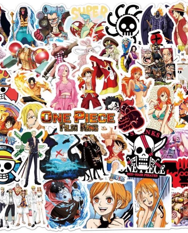 50 Count - Random One Piece Character Vinyl Stickers - Image 4