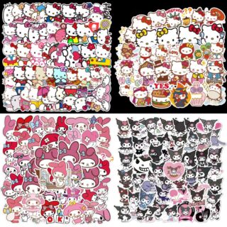 50 Count - Random Japanese Character Vinyl Stickers (D)