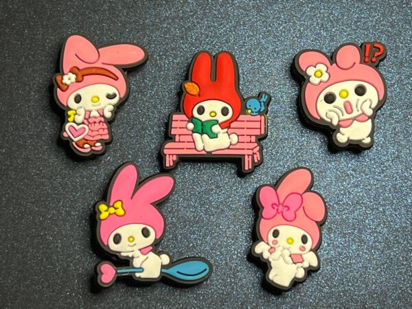 5PC My Melody Soft PVC Shoe Charms