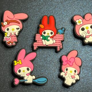 5PC My Melody Soft PVC Shoe Charms